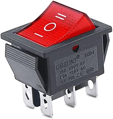 NDJQY KCD4 1PCS Rocker Switch Switch Вклучен прекинувач за вклучување на 3 позиција 6 Електрична опрема со прекинувач за светло