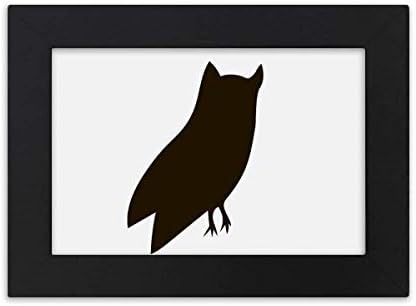 Diythinker Black Owl Animal Portery Portery Desktop Photo Frame украси слика уметност сликарство подарок