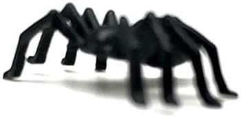 50 парчиња мали црни пластични пластични лажни пајаци играчки за Ноќта на вештерките, затворен дизајн на отворено
