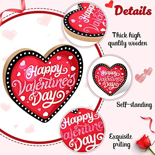Денот На вљубените Љубов Знак Декорации Валентин Дрвена Маса Центар Црвена Розова Среќен Денот На Вљубените Дрво Љубов Писмо Блокови