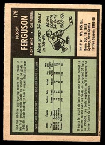 1971 O-Pee-Chee 179 Норм Фергусон Калифорнија Златни пломби Дин Картички 2-Добри златни заптивки