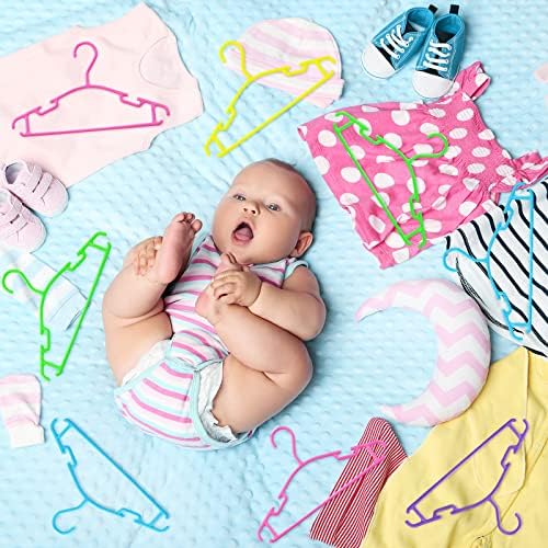 200 парчиња закачалки за бебиња без лизгање деца закачалки детска облека закачалки пластични закачалки за дете за расадник за