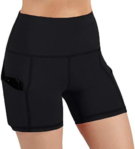 FQZWONG шорцеви за жени со џебови со високи половини за кревање на меки под -долна облека што трчаат фитнес атлетски тренингот јога шорцеви