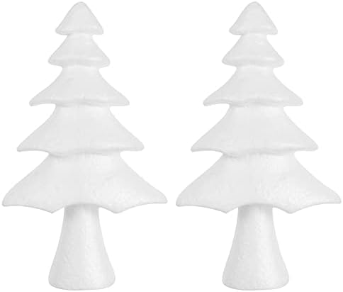 Лековити картонски конуси 2 парчиња бела пена конуси новогодишна елка конусна пена уметност и занаетчиски материјали за занаети за DIY