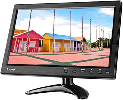 Eyoyo 10 Inch Monitor 1024x600 Display HD TFT LED екран Поддршка AV VGA BNC ВИДЕО ВИДЕО ЗА CCTV DVD PC DVR со звучник
