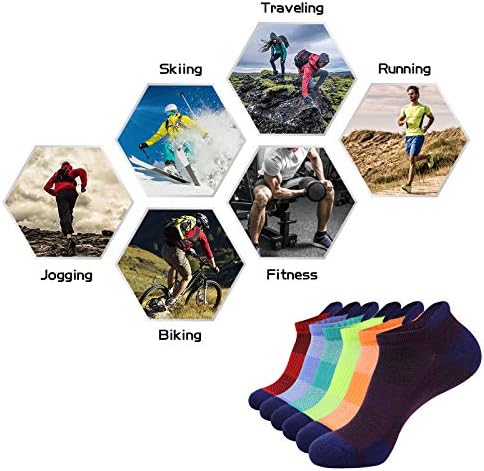 ЏОЈН Менс Глуждот Атлетски Спортови Трчање Табот Ниско Намалување На Амортизирани Чорапи 6 Пакет