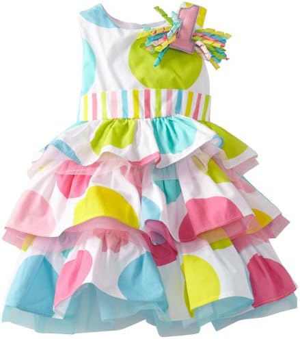 Роденденски фустан од мали девојчиња од кал, мулти, 3Т