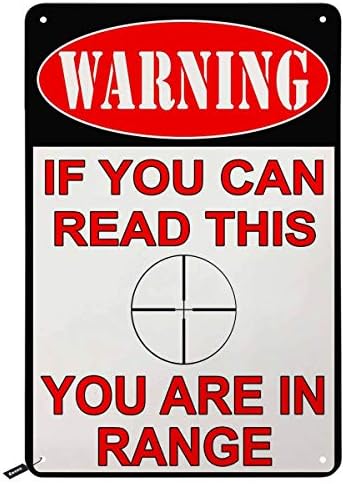 Swono предупредувајќи знаци за калај, ако можете да го прочитате ова, вие сте во опсег гроздобер метален калај знак за мажи, wallиден