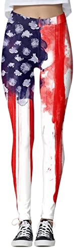 Еткија Деловна Облека За Денот На Независноста На Жените За Американски 4 јули 3д Печатење Хеланки Панталони За Јога