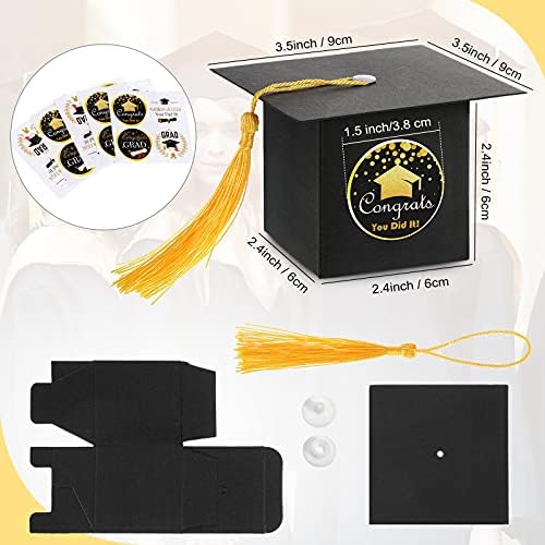 Зонон 25 Парчиња Кутија За Капаче За Дипломирање Со Налепници За Дипломирање во 2022 Година Докторска Форма На Капаче Кутии За Третирање Чоколадна Кутија За Бонбони С