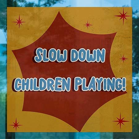 CGSignLab | Забави Деца Играње - Носталгија Пукна Прозорец Прицврстување | 12 x12