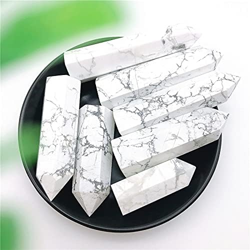 Laaalid xn216 5pcs природна бела тиркизна точка кристална лекување енергија минерален камен дома декор реики полирани природни камења и минерали