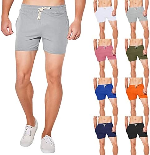 Машки обични панталони летни цврсти бои тренд младински мажи џемпери фитнес шорцеви за пливање кошула