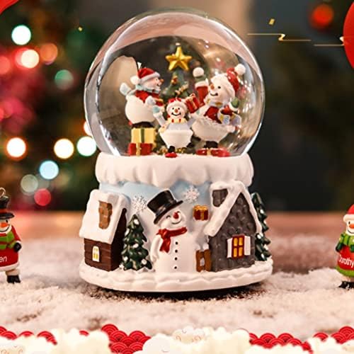 Gkmjki сјајно ротирачки лебдечки снегулка кристална топка креативен подарок октава кутија музичка кутија за подарок за Денот на