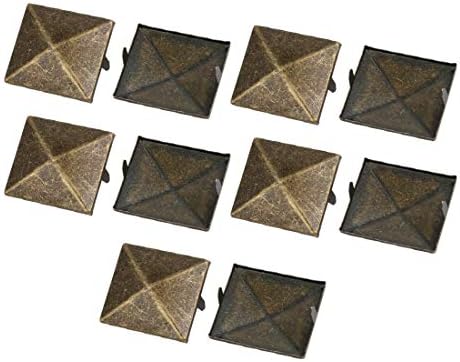 Нов LON0167 10PCS 35мм квадратен облик на хартија Бред бронзен тон за сноп -книги DIY занает (10 Stücke 35mm Quadratisch Papier Brad Bronze