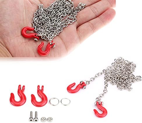 Зероне RC Trailer Chain Hook, 1:10 Trailer Trailer Winch Hook, Metal Mini Cook and Town Town Shackles, Додаток за влечење на јажето за јаже,