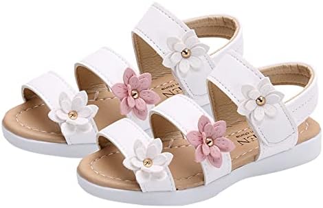 Летни деца деца сандали модни големи цвеќиња девојки рамни цени чевли за одење чевли за бебиња