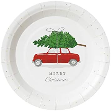 Табели за разговор Хо Хо Хо Санта Божиќен пакет | Празнични празнични чинии за вечера и разгалени салфетки