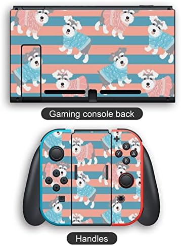 Симпатична налепница Schnauzer Puppy Switch Pretty Pattern Colution Change Заштита на кожата за Nintendo Switch за прекинувач