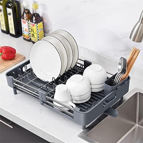 SDGH за сушење на садот за сушење на садови за прилагодување на кујнските плочи со одводната табла над мијалник за складирање на прибор за складирање