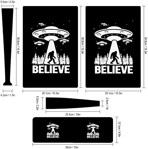 Bigfoot Alien UFO 3PCS налепница на целото тело за покривање на PS5 за PS5 дигитално издание за PS5 конзола и контролер