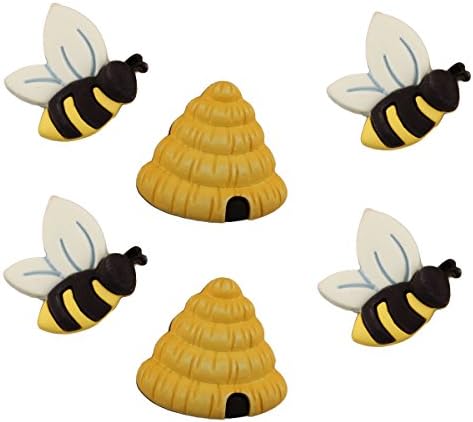 Копчиња за копчиња за занаетчиство и шиење на пролетни лапчиња - Зафатени пчели - сет од 3 картички