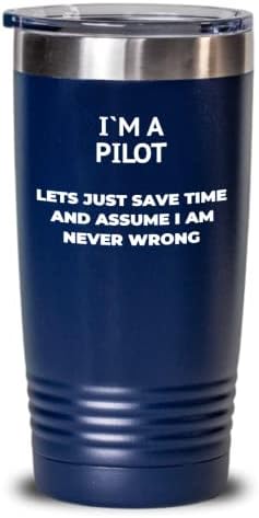 Пилот, пилотски подароци за мажи, пилотски подароци, гушкач за пилот, подароци за пилот на хеликоптери, пилот, да дозволам само да претпоставиме дека никогаш не сум ?