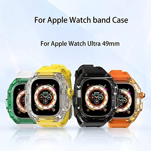 COEPMG За Apple Watch Band 8 Ултра 49mm Часовник Бенд Транспарентен случај