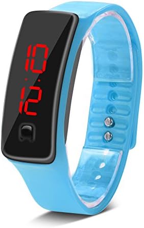 Aynefy Fitness Tracker Watch, LED Watch Sports Sports Silicone Strap Дигитален 12-часовно бирање и активност на трагач за здравствена
