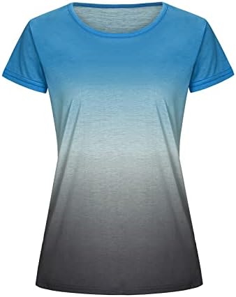 Графички маички за жени гроздобер трендовски лето што излегуваат врвови со кратки ракави кошули обични екипи за џемпери за џемпери