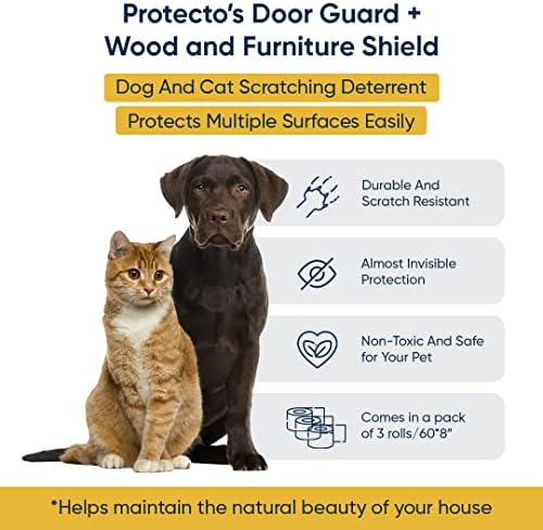 Заштита за заштитник за гребење на миленичиња/нож за обичај-3-пакет 60 x 8 чувар на врата + дрво и мебел штит за загрозување