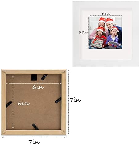 Колекција на рамки на Instagram на Instagram, Голден Стејт, Колекција на рамки за смартфони, 6x6 -inch квадратна фотографија од дрво со бела фото -матка и вистинско стакло за 4x4 фо