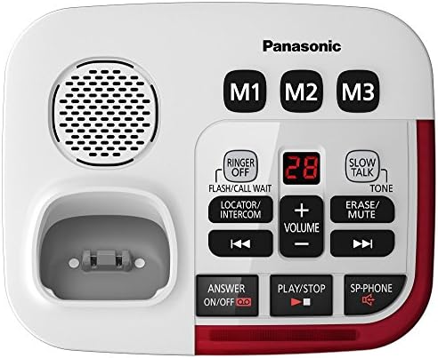 Panasonic KX-TGM420W засилен безжичен телефон со дигитална машина за одговарање, 1 слушалка, бела