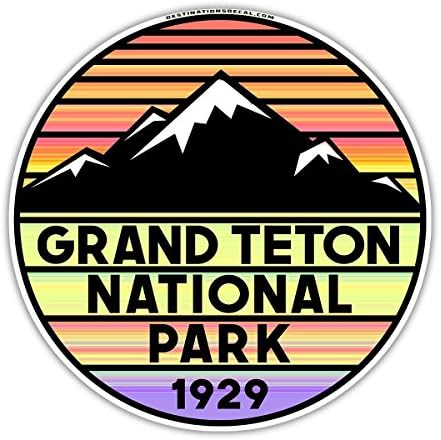 Националниот парк Гранд Тетон Вајоминг Винил Декл налепница 3 “
