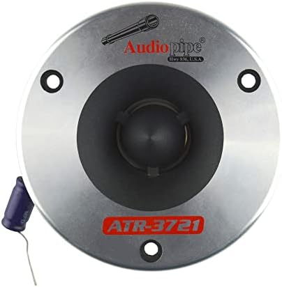 Audiopipe ATR-3721 350 Watt Max 3,75 инчен алуминиумски рог и 1 инчен титаниум автомобил аудио супер куршум твитер за звучен звучен