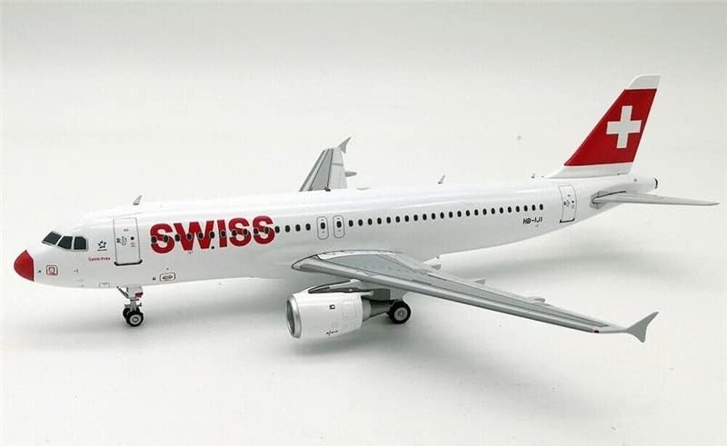 JFOX Swiss International Airline за Airbus A320-200 HB-IJI Црвен нос со Stand Limited Edition 1/200 Diecast Aircraft Pre-изграден