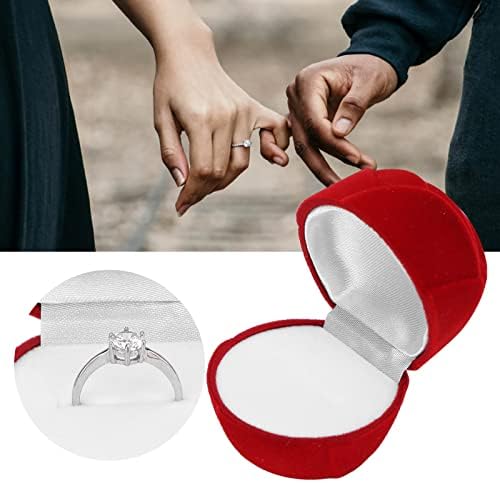 Кутија за накит GFRGFH Едноставно ретро стил заштитен практичен елегантен елегантен црвен обетки за чување на ѓердани, нараквици, прстени, обетки