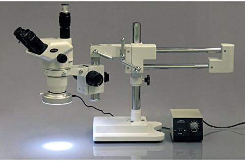 Amscope ZM-4tnx Професионален Тринокуларен Микроскоп За Стерео Зумирање, Ew10x Фокусирани Окулари, 3.35 X-45X Зголемување, 0.67 X-4.5