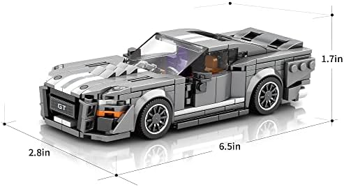ЗИЛЕГЕН Шелби ГТ500 Градежна Играчка За Давање Или Собирање Подароци За Момчиња Тинејџери, Колекционерски Комплет За Градење Автомобили