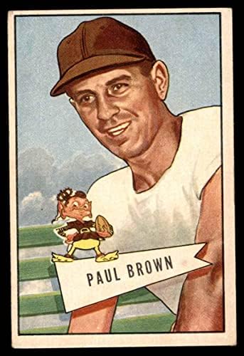1952 Боуман 14 Пол Браун Кливленд Браунс-ФБ ВГ Браунс-Фб Мајами Охајо