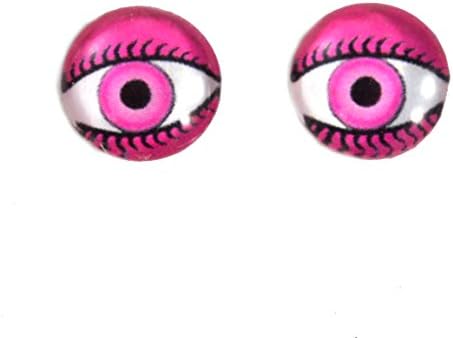 10мм розово злото стакло кукла за очи за очи за уметнички полимерни клејдидермиски скулптури или накит за правење 2