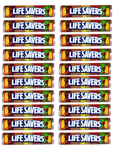 Спасувачи На живот Пет Вкусови Тврди Бонбони, 1.14 Унца , вкупно 20 брои