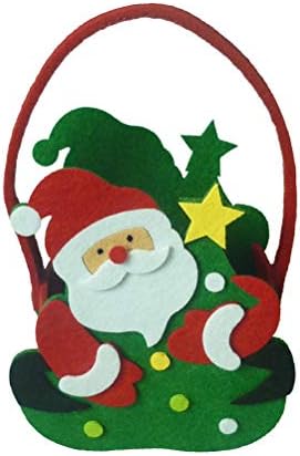 Амосфун Божиќ Бонбони Торба Преносни Дедо Мраз Дизајн Подарок Торбичка Слатка Кутија За Складирање Ткаенина Торба Торба Божиќ