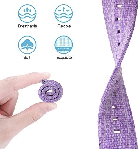 Mtozon ленти компатибилни со Fitbit Sense/Versa 3, дише ткаени ткаенини, прилагодливи рачни ленти за замена за жени, црвена боја