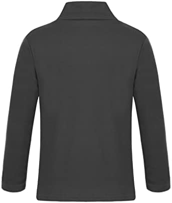 TTAO деца термички долна облека врвови со долги ракави маица есен зимски топло мета подмолни црни тип Б 2-3 години