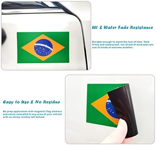 ЏБЦД Бразилско Бразилско Знаме Магнет Налепница-За АВТОМОБИЛ ЏИП Камион