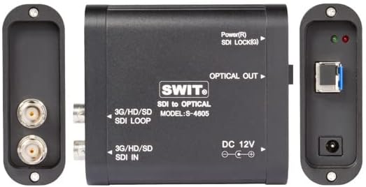 SWIT S-4605 SDI До Оптички Конвертор, Пренослив 3G/HD/SD-SDI Конвертор На Оптички Влакна, 1 SDI Влез, 1 Излез Влакна, и 1 SDI Јамка Излез