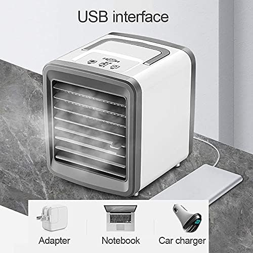 Ладење на вентилаторот за ладење на ладилникот на ладилникот Лилијанг-со преносна рачка, преносен мал климатик ладилник USB вентилатор, 3 во 1 десктоп за ладилник за ?