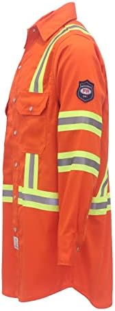 Bocomal FR кошули со голема видливост/HI VIS VIS FLAME RESANT/FIRE RETARTANT кошула 7oz машки кошули