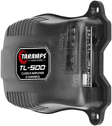 Taramps TL-500 2x50 Watts-RMS мини компактен засилувач на автомобили со целосен опсег 2-канали Класа-Д 2-Ом стабилен